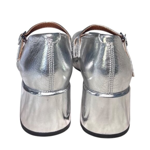 Vagabond Shoemakers Adison Double-Buckle Metallic Leather Pumps Size EU 37, US 6 - Picture 8 of 12